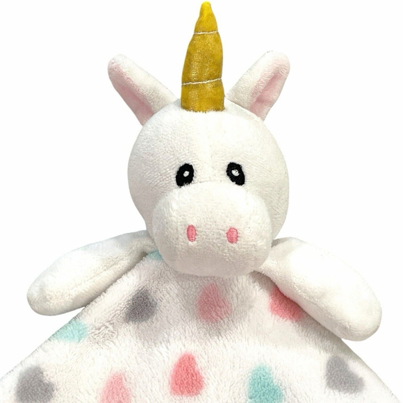 SL Home Fashions Unicorn Hearts Lovey Baby Girl Security Blanket Plush Toy Pink - Picture 3 of 16